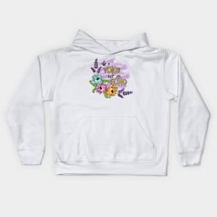 Be A Voice Not An Echo - Floral Art Kids Hoodie